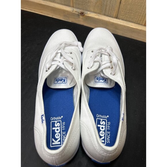 Keds Womens Ortholite Canvas Lace-Up Sneakers White Size 10 XS Extra Narrow - Picture 5 of 8
